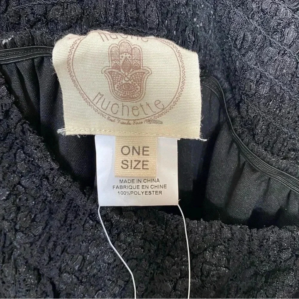 NWT Free People Muche Muchette Valentino Lace Wide-Leg Jumpsuit Black - Picture 6 of 15